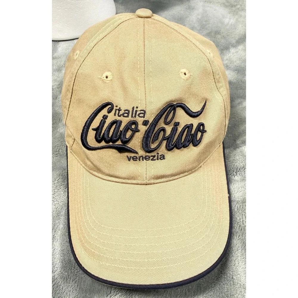 Ciao Ciao Venezia Italia Hat Adjustable Tan Baseball Cap Souvenir